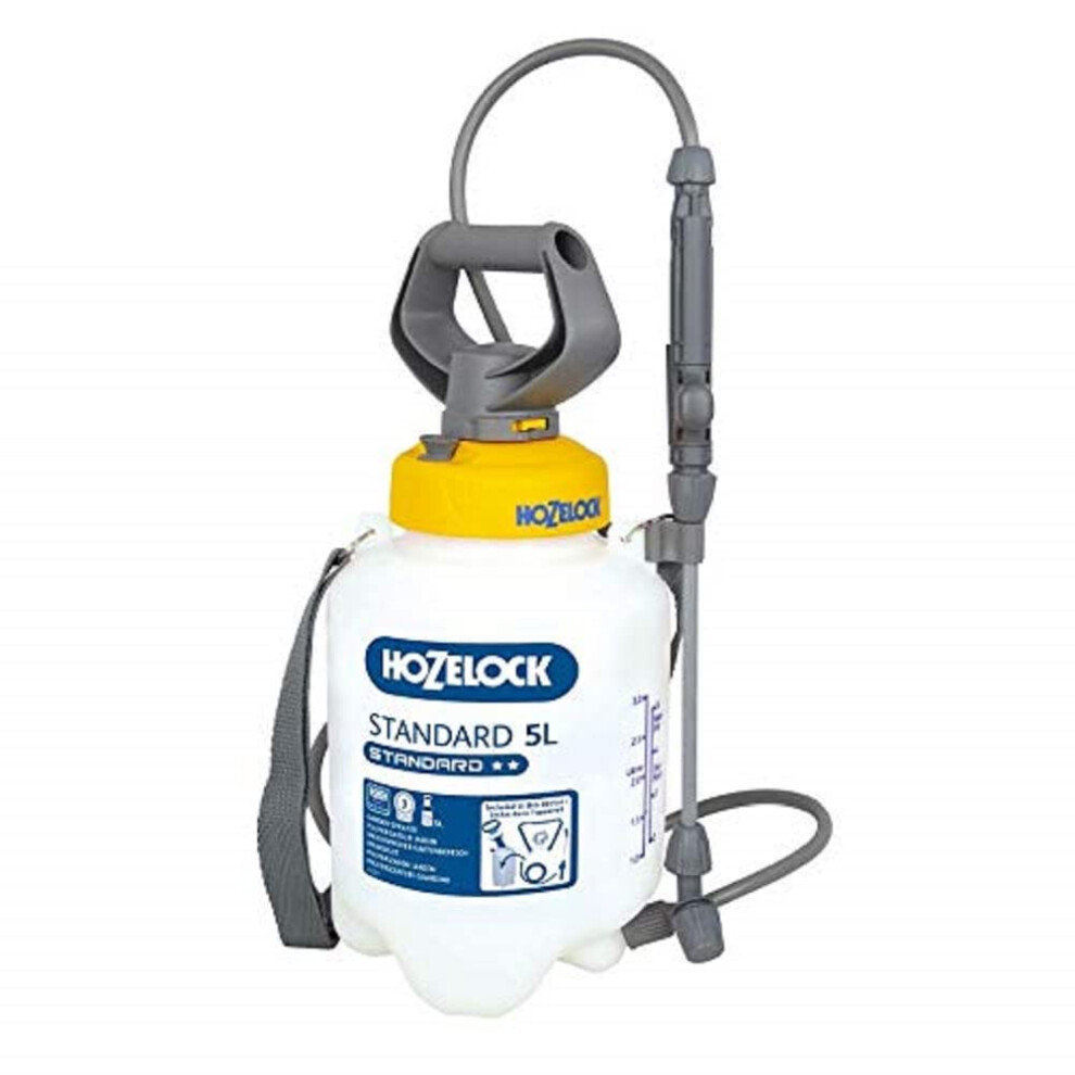 HOZELOCK - Pressure Sprayer Standard 5L : Versatile, Easy-to-use Sprayer, Ideal for Water-based Solutions (Insecticides, Fungicides, Weedkillers,