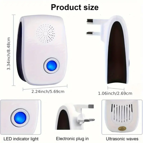 4 Pack Ultrasonic Pest Repeller Plug-in Mice and Rodent Control Indoor 2