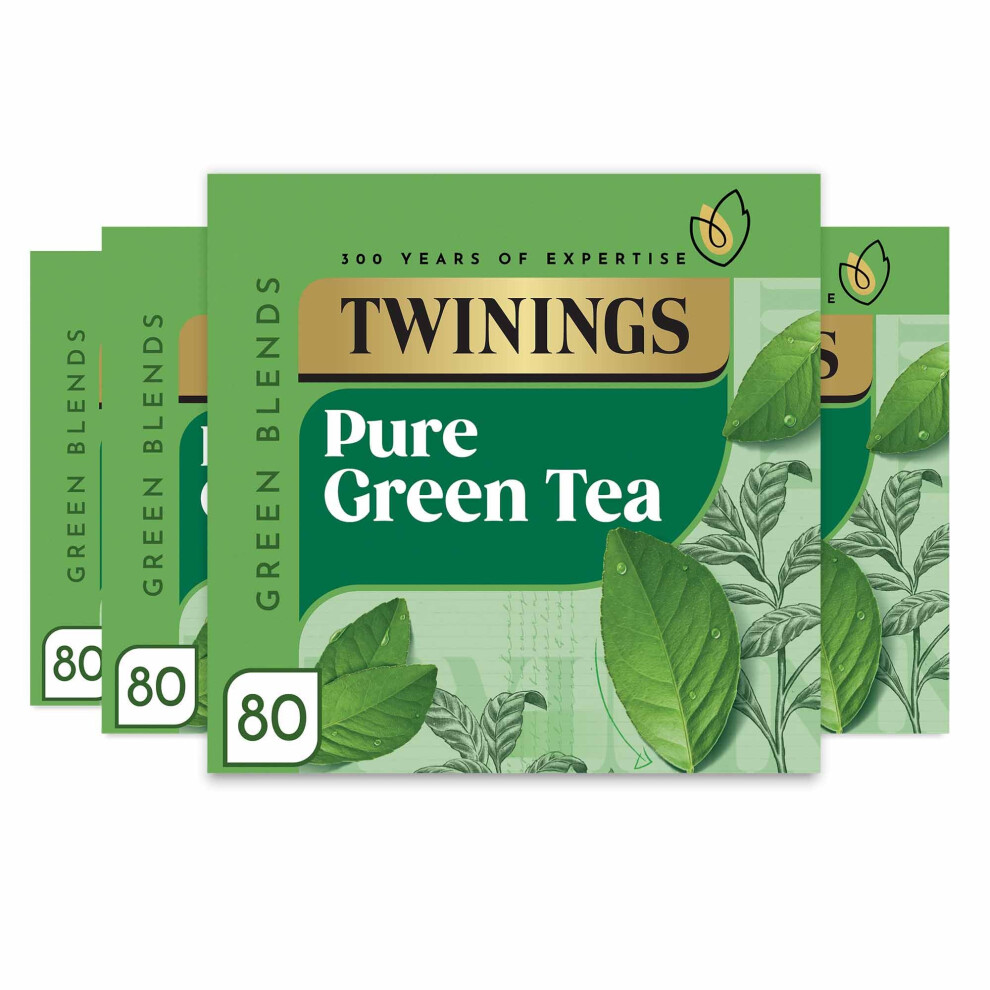 Twinings Pure Green Tea 320 Tea Bags (Multipack Of 4 X 80 Tea Bags)