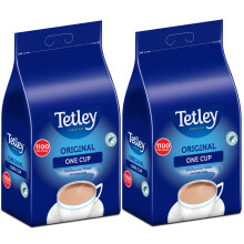 Tetley Original One Cup Black Tea Bags Case of 2 x 1100 Teabags