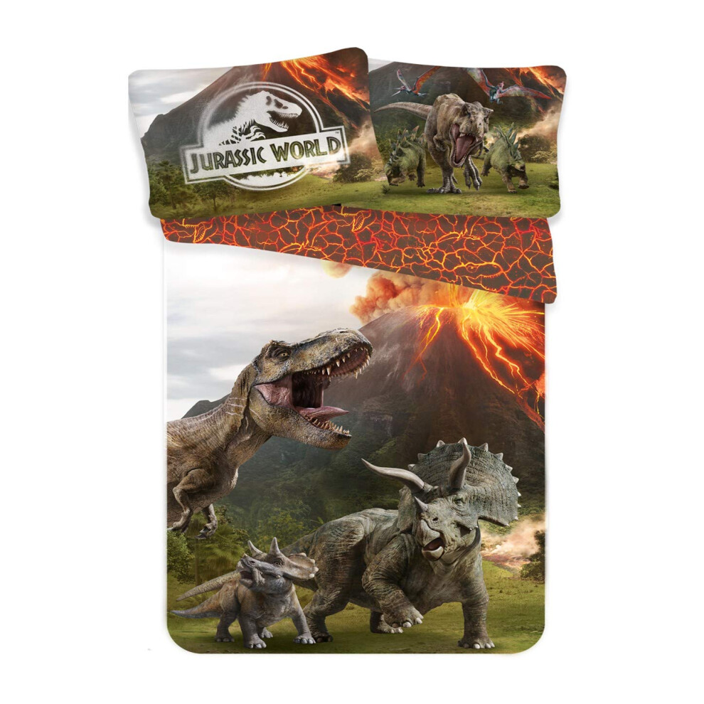Jurassic World European Size Single Cotton Duvet Cover Set