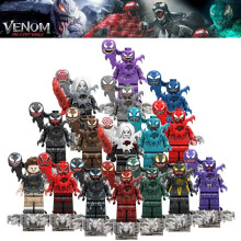 16PCS Minifigures Marvel Superheroes Spiderman Venom Kid Toy Fit Lego