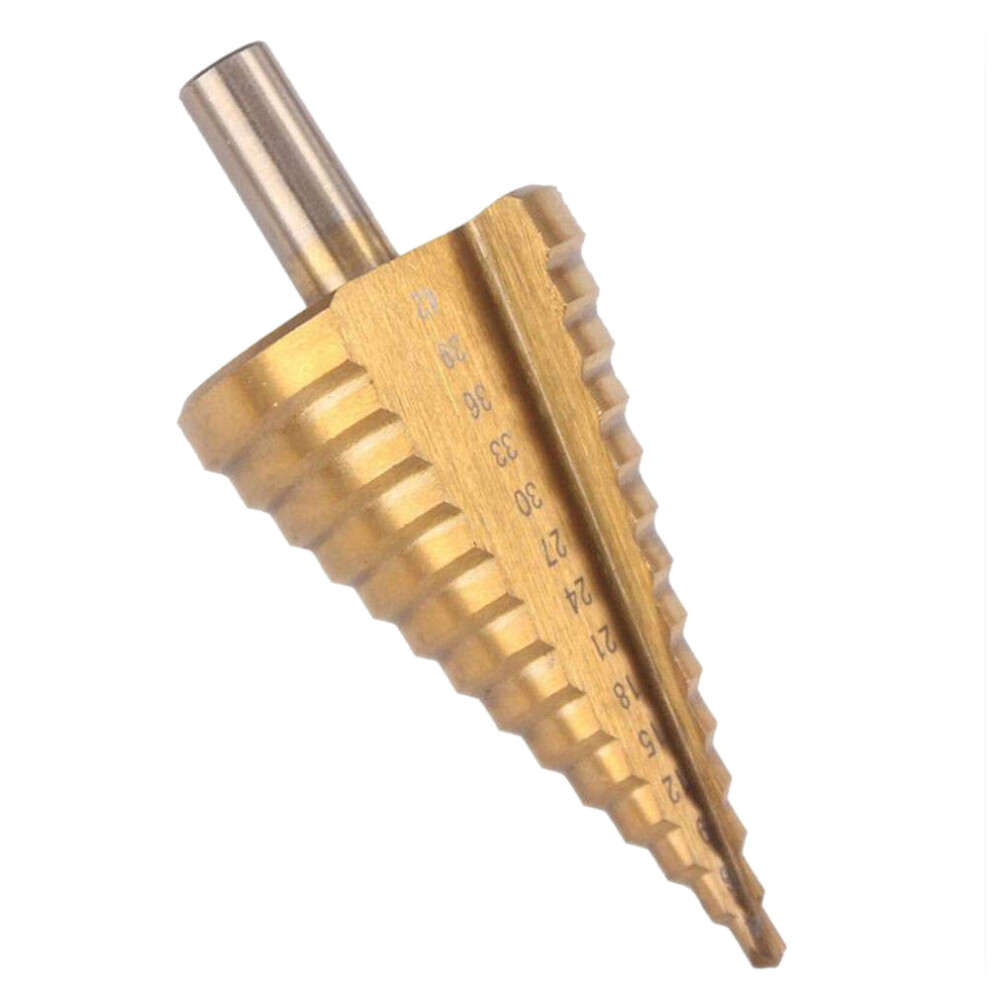 Photos - Bits / Sockets HSS Step Cone Drill Bit - 4-42Mm 14 Sizes Round Shank Hole Cutter Tool High Speed Steel