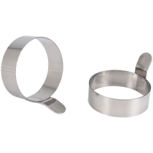 4 Pcs Stainless Steel Egg Rings for Frying Eggs Shaper Non-Stick Omelette Mold Includes 1 Separator Kitchen Cooking Tools