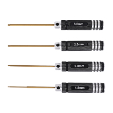 Conjunto de chaves de fenda sextavadas de titânio com 4 peças de 1,5/2,0/2,5/3,0 mm para FPV RC multieixo