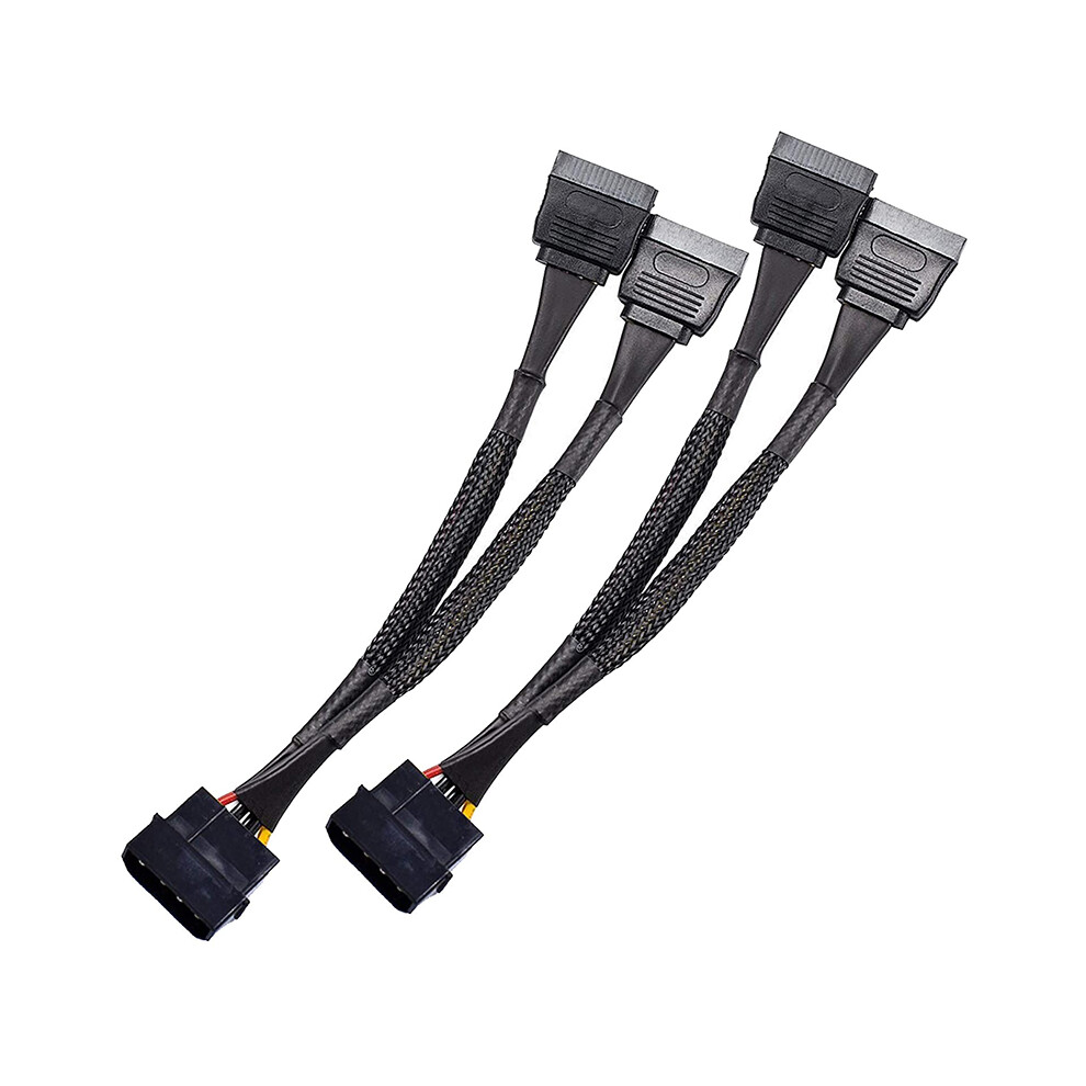 Photos - Cable (video, audio, USB) 4 Pin Male IDE Molex to Dual 15Pin Female SATA Power Splitter Converter Adapter Cable Hard Drive HDD SSD Extension Cable