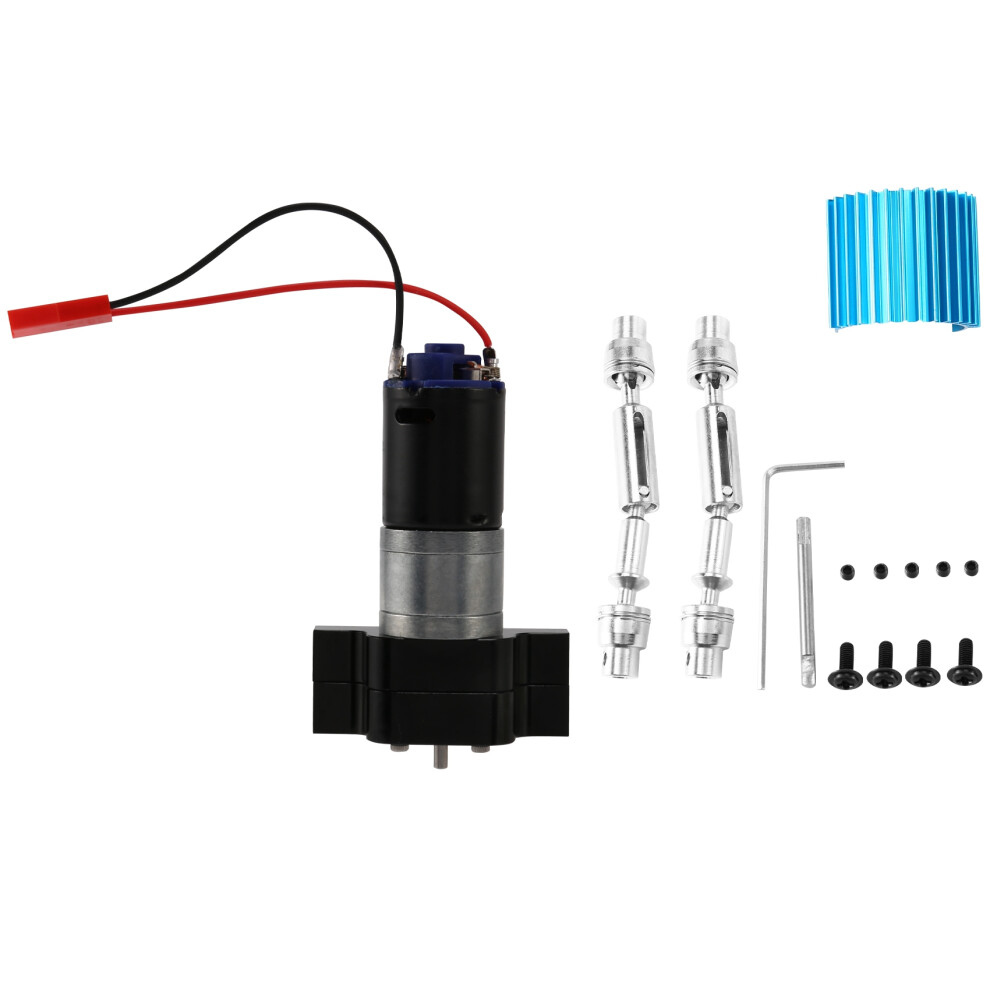 Photos - Parts for Drones & RC models Metal Transmission Gearbox 370 Motor with Drive Shaft Upgrade Accessories for WPL C14 C24 B24 B36 MN D90 MN99S RC Car,Black