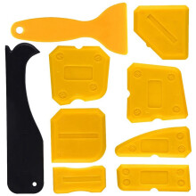 9 pezzi Raschietto per sigillante in silicone, strumento per lisciare, kit per stucco, strumenti per la finitura di fughe per bagno, cucina e stanza