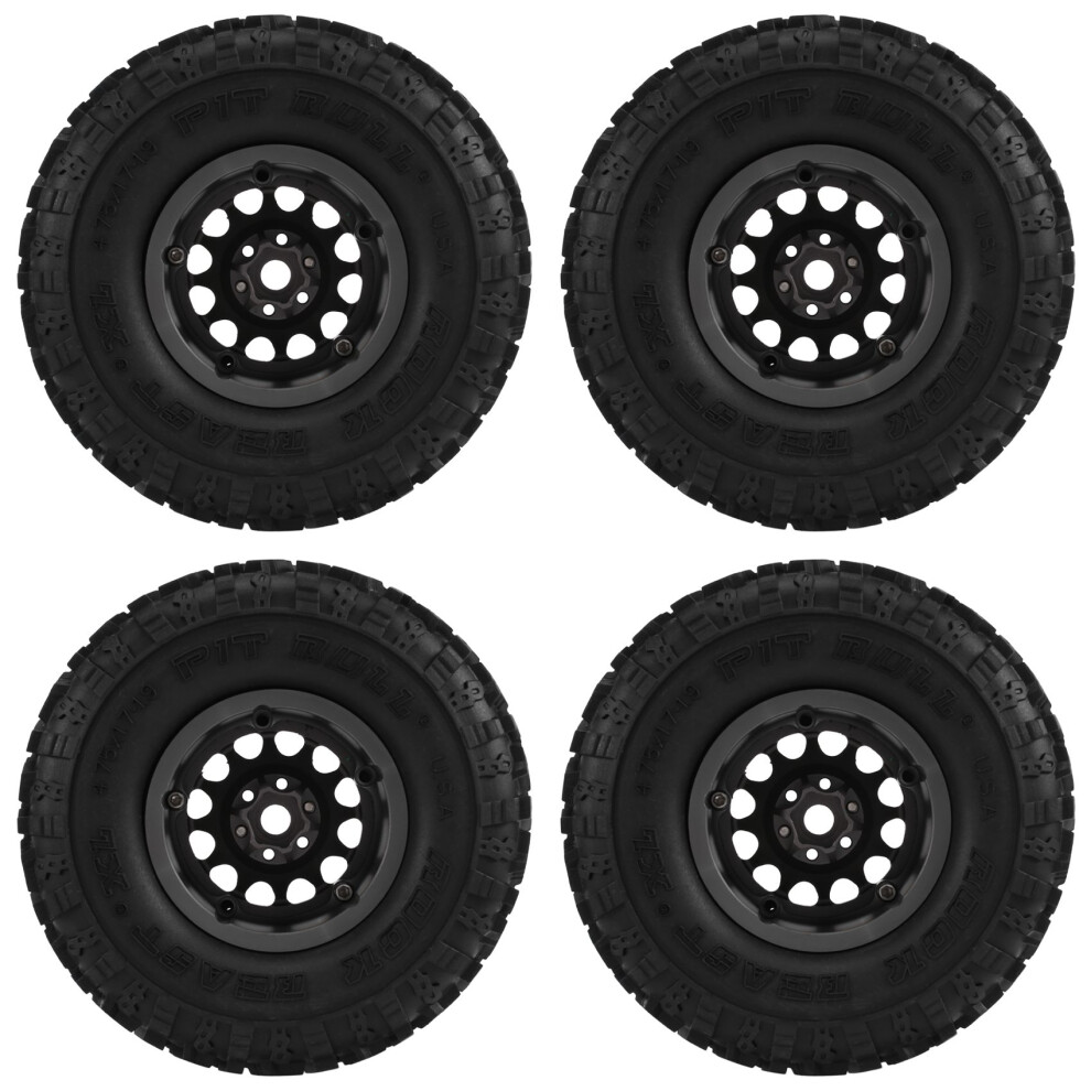 Set Di 4 Cerchi In Metallo 2.2 Beadlock Per Auto Cingolate Rc 1/10 Traxxas TRX4 TRX6 Axial SCX10 RR10, Titanio