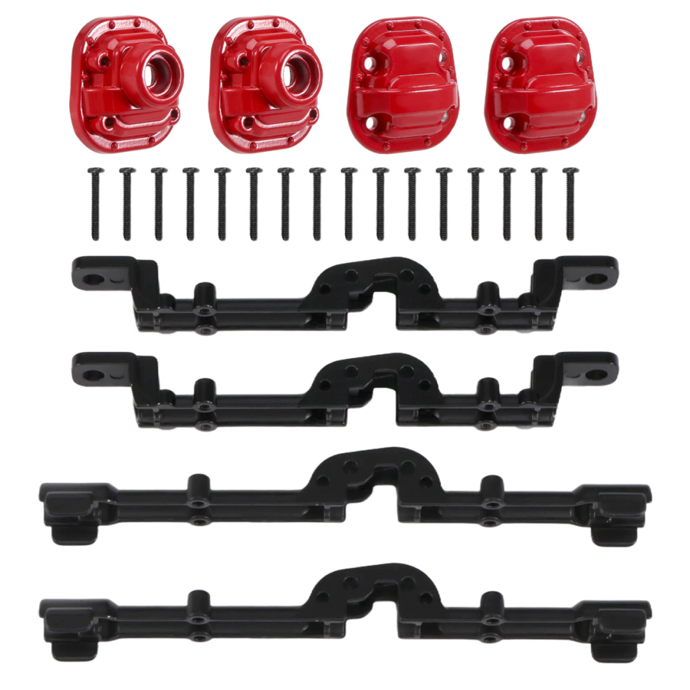 Alloggiamento Dell'asse Del Ponte Anteriore E Posteriore In Metallo Per Mn D90 D91 MN99 MN99S 1/12 Rc Car Upgrade Parts Accessories, Nero