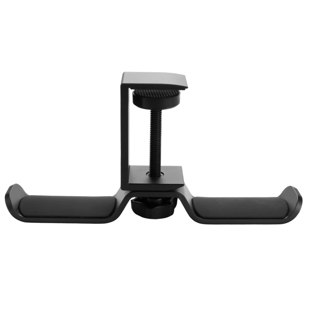 Dual Headphone Stand Under Desk, Universal PC Gaming Desk Headphone Hanger, 360 Degree Rotating,Earphone Mount Rack-image-OPC-PGNFMRM-NEW