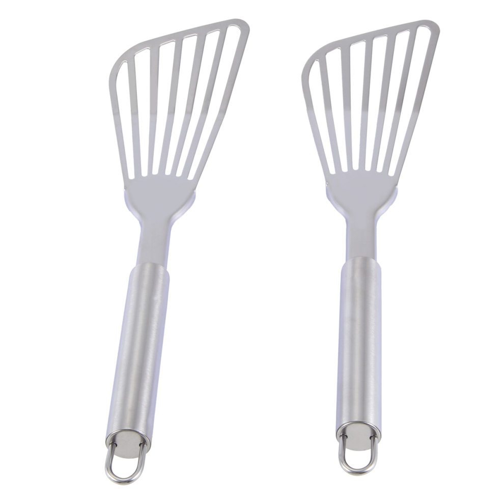 Spatola Per Pesce, Confezione Da 2, In Acciaio Inox, Da 12,5 Pollici, Con Manico Spazzolato.