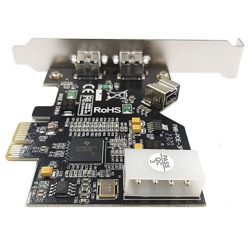 Scheda controller PCI-E Firewire 800 a 3 porte IEEE 1394B esterna X 2 + 1 interna X 1 per Win 7/8/10 2