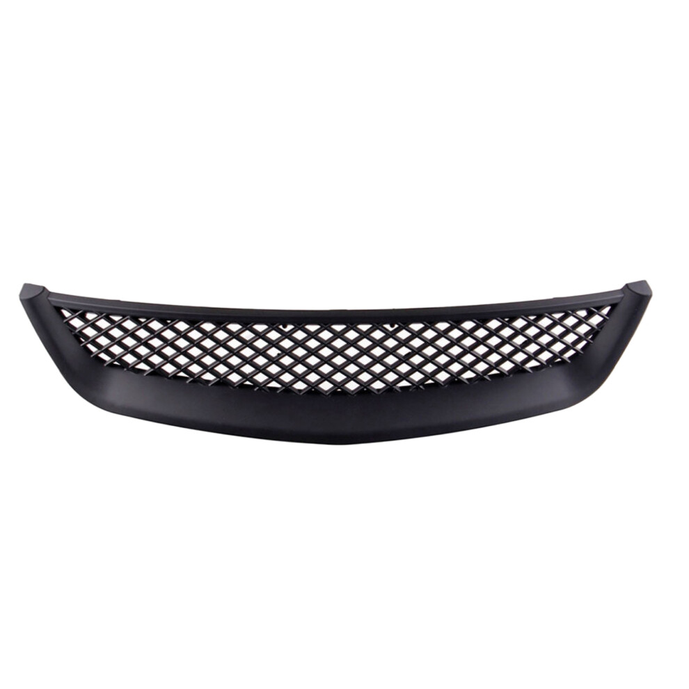 Glossy Front Engine Hood Mesh Grille Bumper Racing Grill For Jdm 2001-2003 2Dr/4Dr Em/Es Black 4853440851833