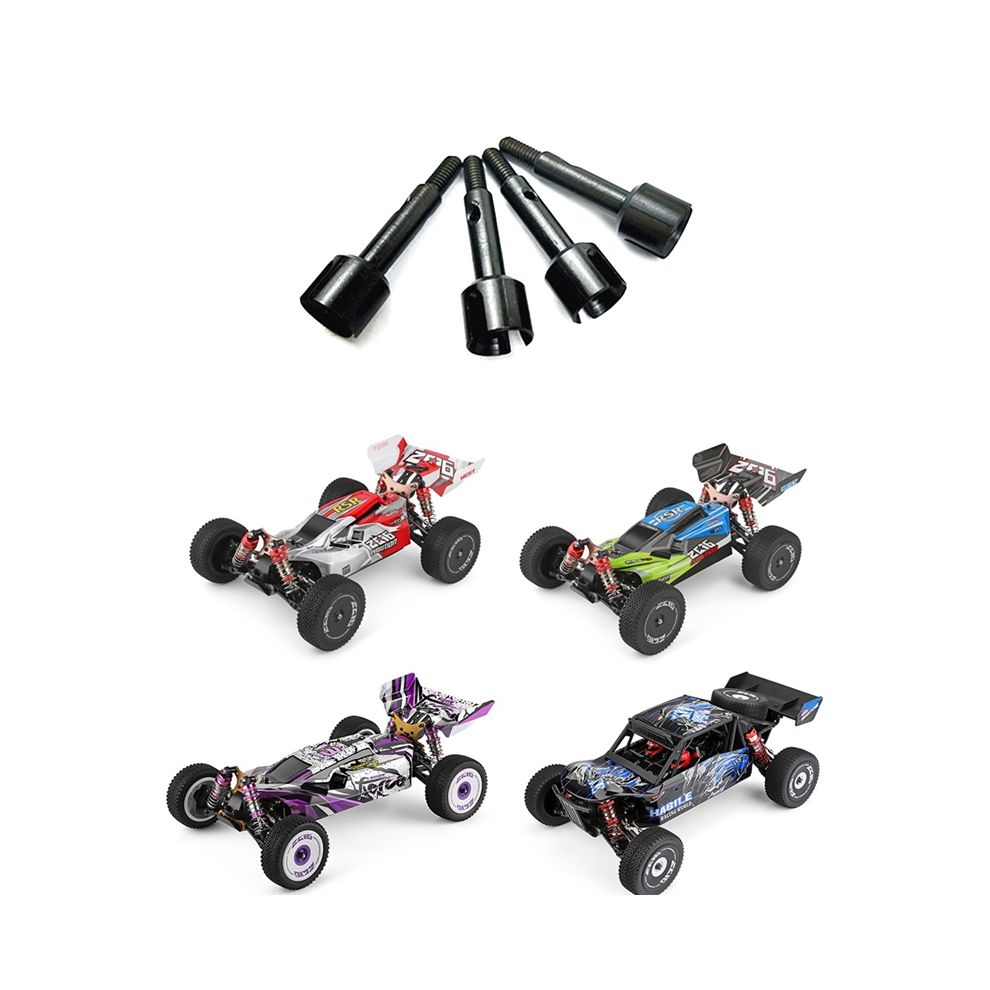 4Pcs Metal Wheel Axle Drive Shaft Cup For Wltoys 144001 124019 124018 Rc Car Upgrades Parts Accessories Black 4853440855060