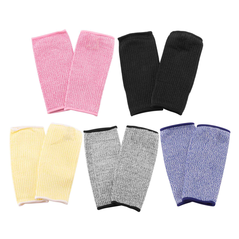 5 Pair Cut and Burn Resistant Sleeves Arm Protection Forearm Protectors for Thin Skin Bruising, 21CM