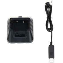 Walkie Talkie Akkuladegerät USB-Ladekabel Ersatz für UV-5R UV-5RE -5R Zweiwegradio