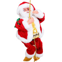 Frohe neue Weihnachtsdekorationen Weihnachtsmann Automatisches Klettern am Seil für Zuhause Innen Shop Weihnachtsgeschenk Wandfenster
