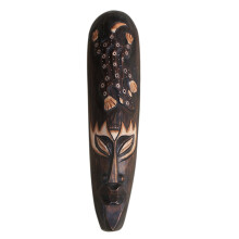 Solid Wood Mask for Wall Decoration African Bar Ktv Restaurant Hanging Thai Woodcut B