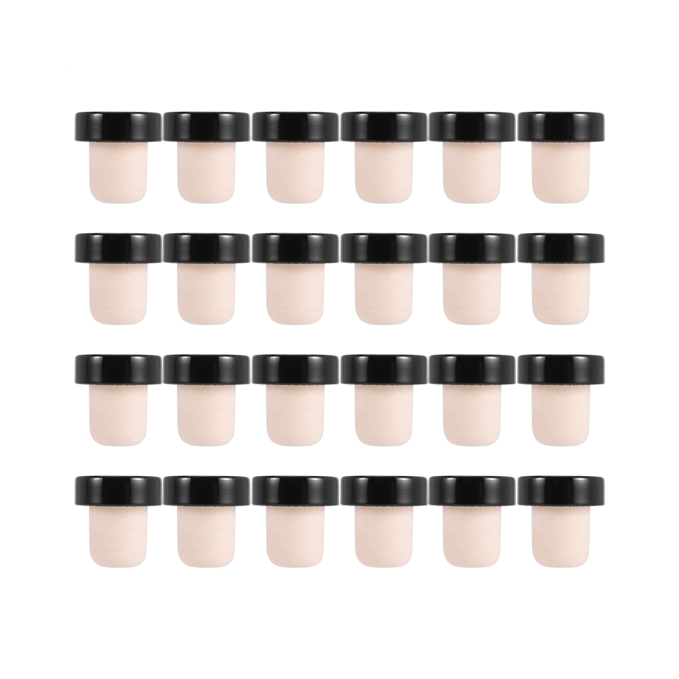 24 Tappi A Forma Di T Riutilizzabili Per Bottiglie Di Vino, Tappi Di Chiusura Per Bottiglie Di Birra (Nero)