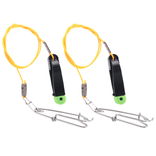 peças Power Grip Plus Line Release, 17 polegadas Downrigger Release Stacker Clip Fishing Leader com Longline Snap Clips 2