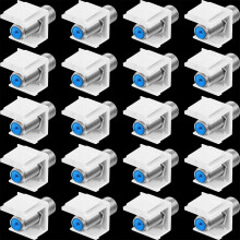 20-Pack Coax Jack Insert,F-Type RG6 Cable Extender Female to Female for Wall Plate and Patch Panel
