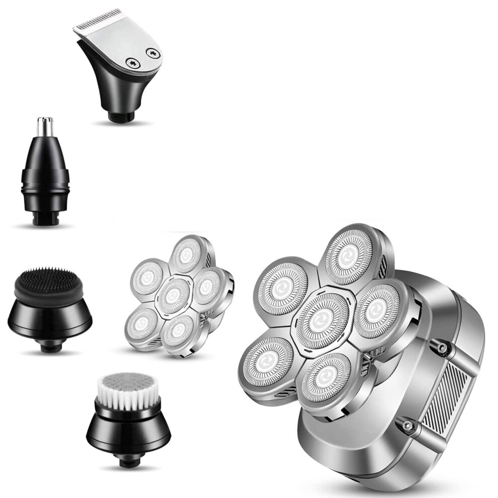 Rasoir électrique pour hommes chauves, rasoir rotatif rechargeable pour hommes