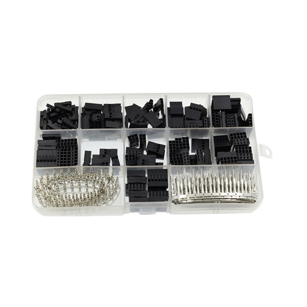 620Pcs Dupont Connector 2.54Mm, Dupont Cable Jumper Wire Pin Header Housing Kit, Male+Female Pin Terminal Connector 4852334449798