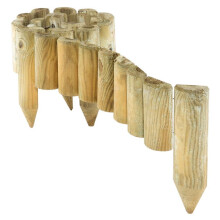 95cm Wooden Spiked Border Roll Easy Plug-in Fence Garden Decorative