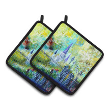 Caroline's Treasures MW1183PTHD Across The Square St Louis Cathedral -patulasien korut (1 pari) 7,5"" x 7,5"" moniv rinen