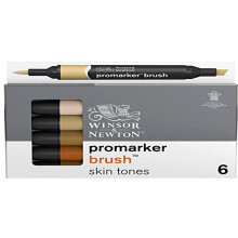 Sada tetcov Winsor & Newton ProMarker, 6 kusov, odtiene pleti