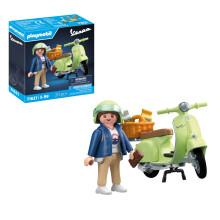 PlayMobil Cars 71621 1969 Vespa 150 Sprint Veloce Light Green Reproduzido fielmente modelo para colecionadores e entusiastas automotivos inclui u