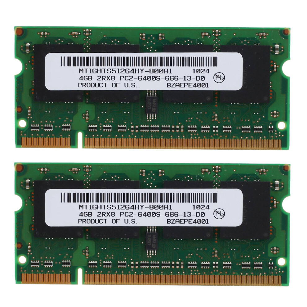 2 Unidades De Memoria Ram DDR2 De 4 Gb Para PortáTil, 800 Mhz, PC2 6400 Sodimm 2RX8, 200 Pines, Para Intel Y Amd.-image