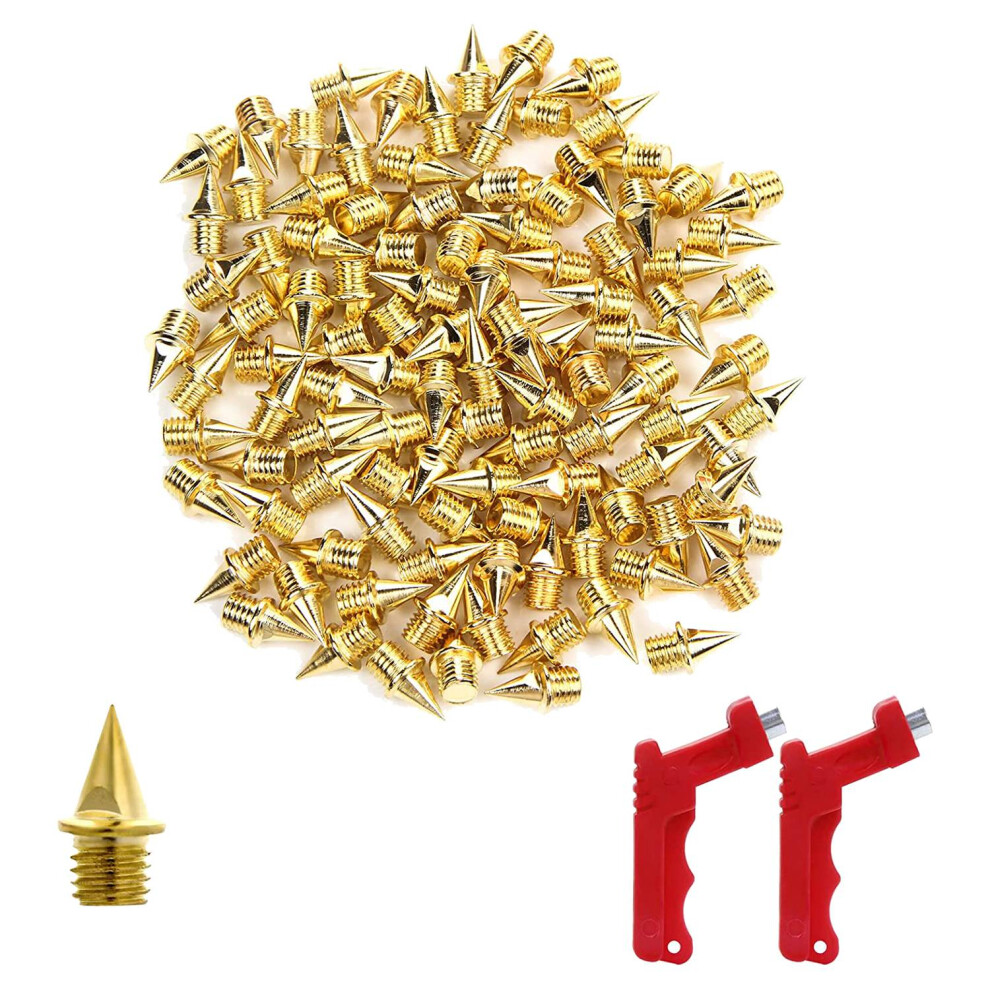 120Pcs 1/4 Inch Track Spikes for Shoes,Replacement Country Short Running Shoes with Spike Wrench-image-OPC-PGNFWC9-NEW
