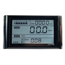 Ebike SW900 LCD-schermbediening Elektrische fiets Snelheidsmeter Waterdichte stekker Record Instrumentbediening/Instelling 24-72V
