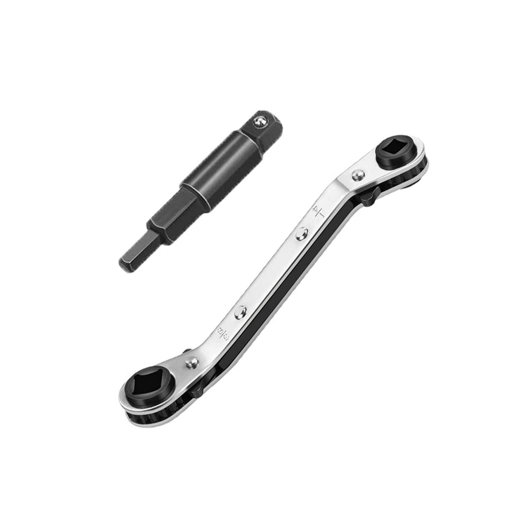 Hvac Service Wrench Air Conditioner Valve Ratchet (1/4Inch, 3/8Inch, 3/16Inch, 5/16Inch) With Hex Bit Adapter 4852133131320