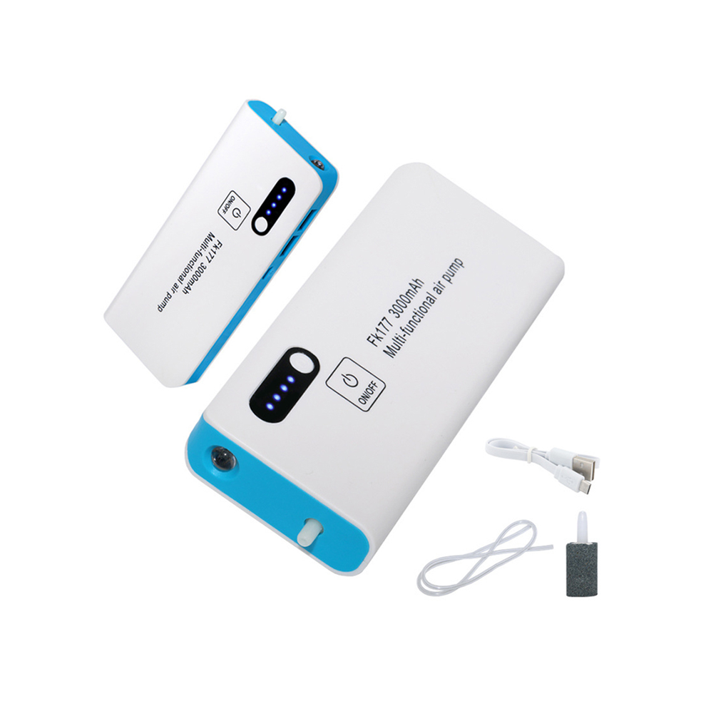 Pompe à air portable pour la pêche, aérateur, appâts vivants oxygénés, outil d'aquarium multifonction, oxygène mobile avec lampe