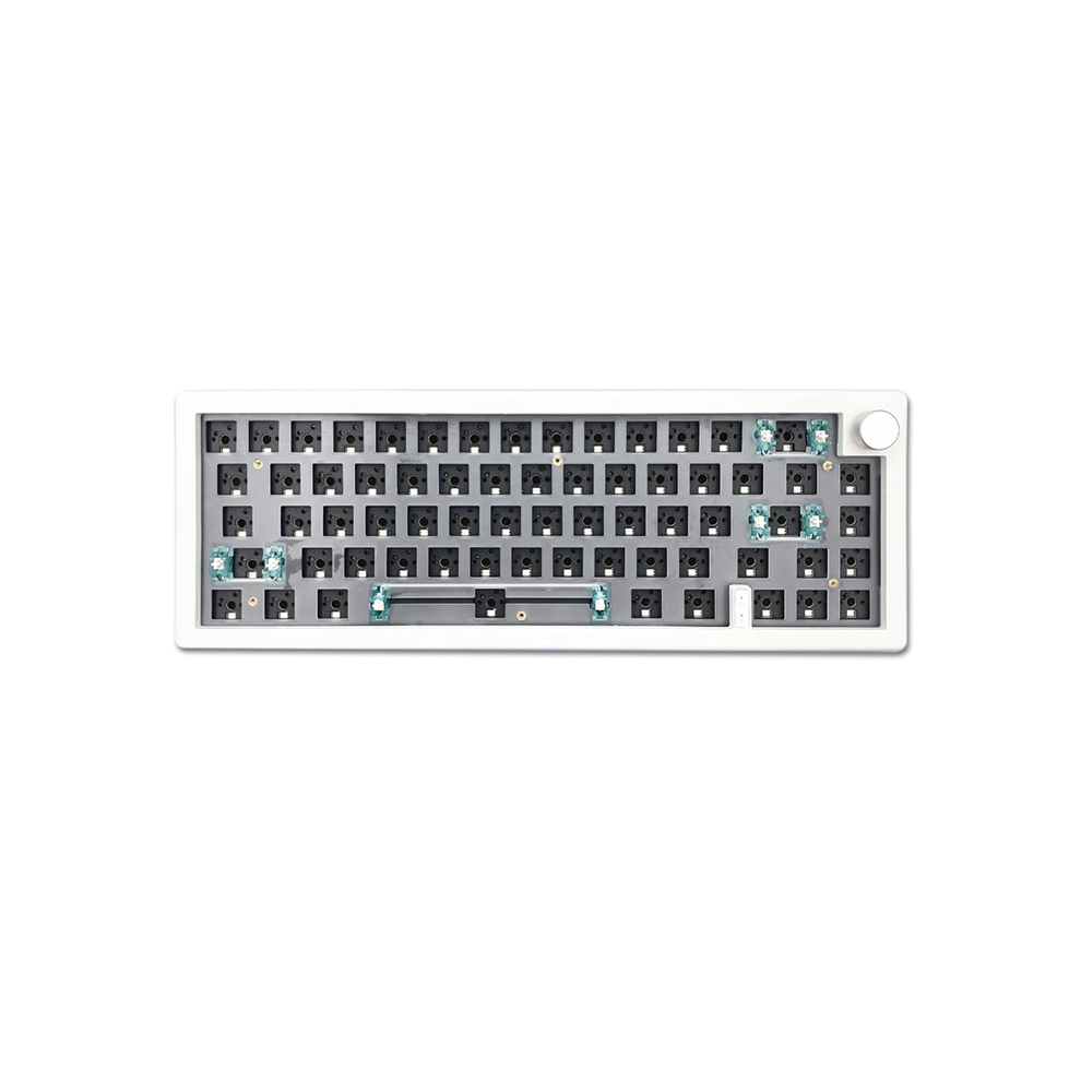 Gmk67 Hot Swappable Rgb Backlight Mechanical Keyboard Kit Bluetooth 2.4G Wireless 3 Mode Customized Diy Keyboard White 4852133136110