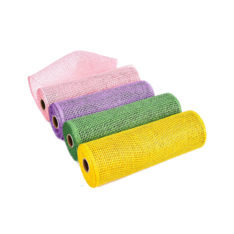 4 rollen 10 inch x 5 yard paasgaaslinten jute lint DIY knutseldecoratie