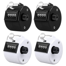 Confezione da 4 contatori Clicker a 4 cifre, contatori meccanici portatili, contatori di pitch