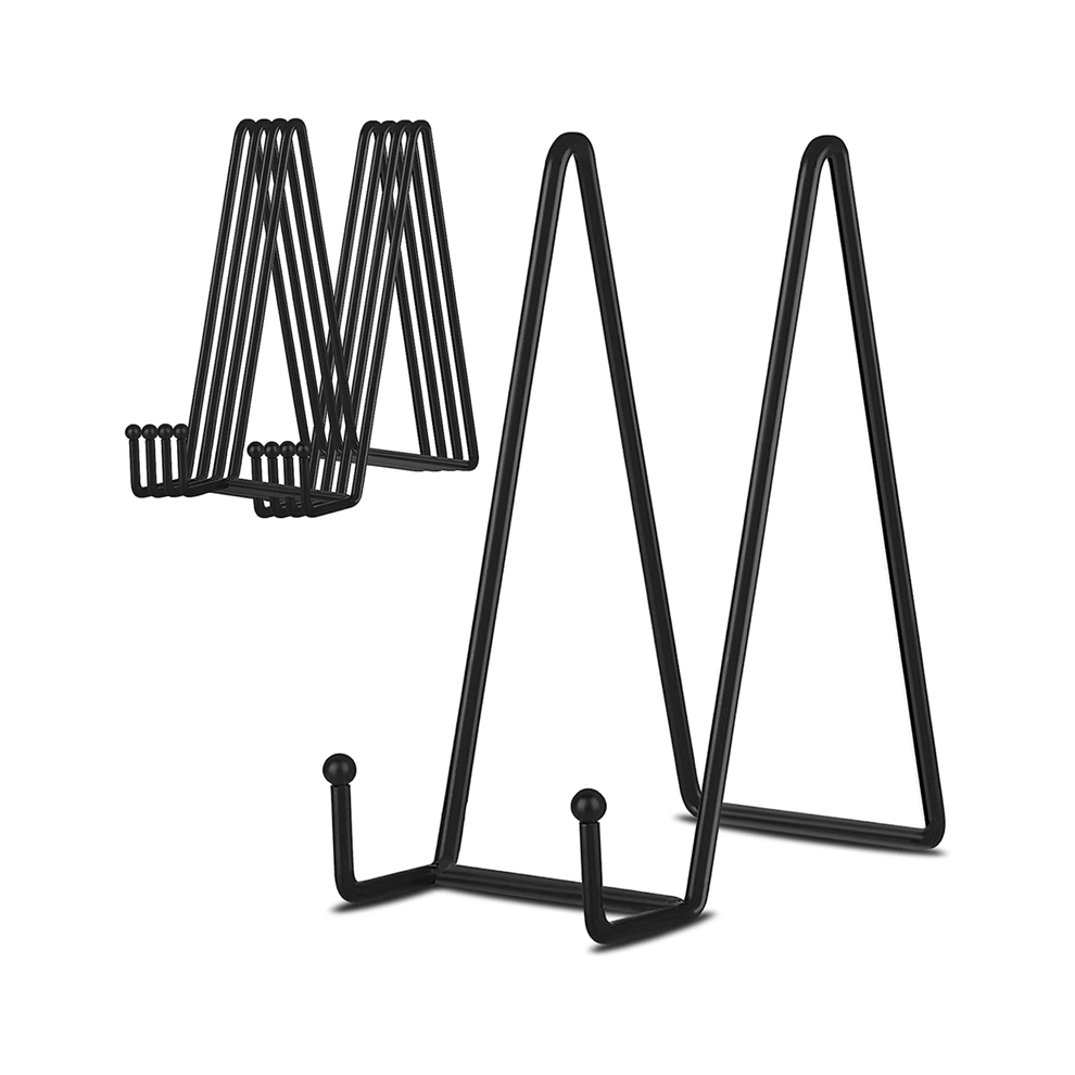 Espositore Per Piatti In Metallo Nero Da 8 Pollici, Confezione Da 5, Per Quadri, Piatti Decorativi E Libri.-image