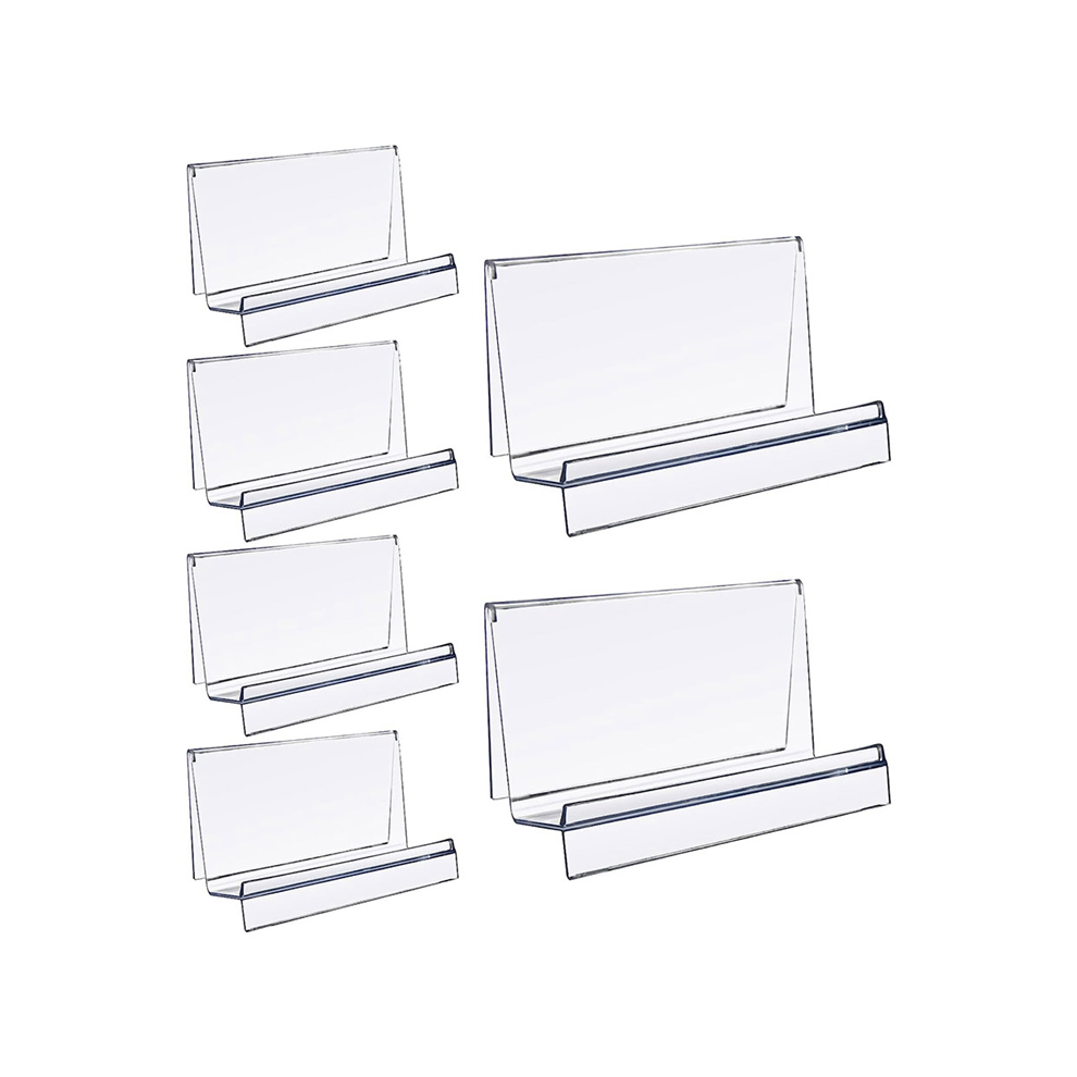 6-pack portemonnee displaystandaard van acryl, helder acryl portemonnee sieraden voor CD-organizer B