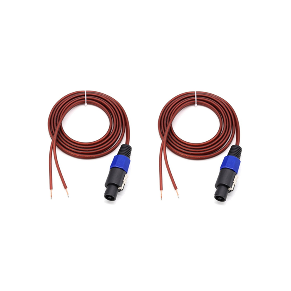 2Pcs Speakon Speaker Cable Bare Wire Open End Cable, To Audio Cord Amplifier Connection 4852133152493