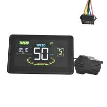 H6C Elektrische fiets LCD-schermmeter 24V-60V E-scooter LCD-paneelkleurenscherm met USB UART voor elektrische fiets (SM 6PIN)