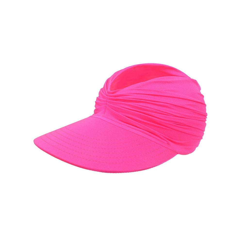 Chapeau de plage d'été rose à grande visière pour femmes, protection UV en plein air, casquette de baseball de sport vide