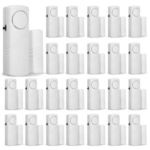 24Pcs Door and Window Alarm Electronic Alarm Window Alarm Sensor Anti-Burglary Window Security Alarm