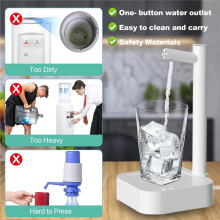 Water Dispenser Intelligent 6 Levels Water Dispenser for 5 Gallon Bottle&Universal Bottles Portable Desktop Water Pump-B
