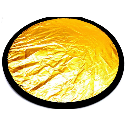 Photography Reflector 2-in-1 Gold Silver Foldable Mini Round Portable Suitable for Studio Diffuser 2
