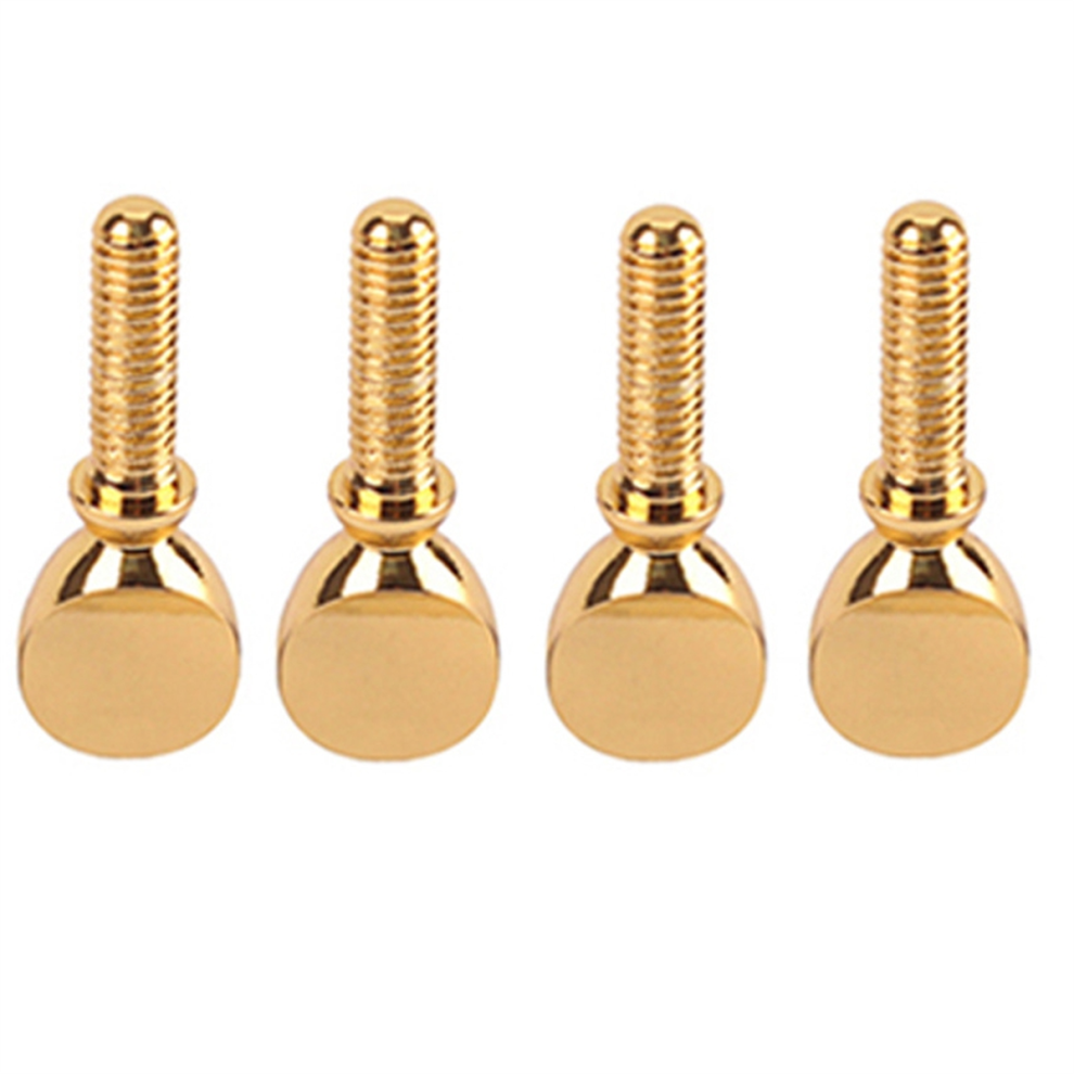 Lot de 4 vis de serrage pour saxophone, compatibles avec les accessoires de clarinette basse (doré)