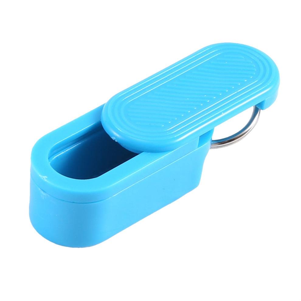 1 compresseur de clé avec glissière magnétique discrète - Mini-pilule de poche - Pilules d'urgence portables - Bleu